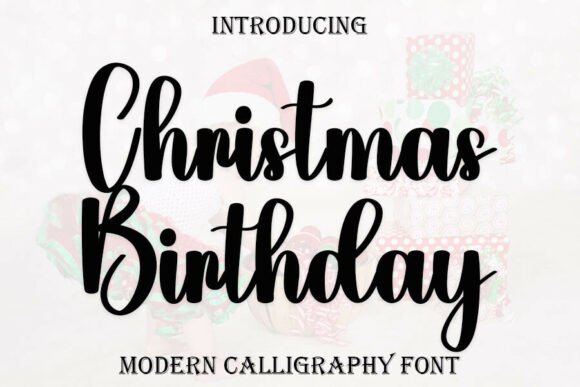 Christmas Birthday Font: Festive Elegance for Your Designs