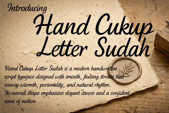 Elevate Your Design with Hand Cukup Letter Sudah