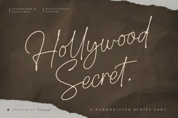 Hollywood Secret: The Handwritten Font for Elegant Branding