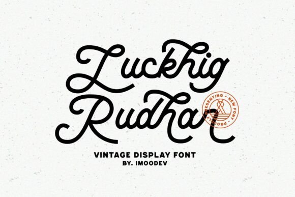 Luckhig Rudhar: A Retro Script Font for Modern Design