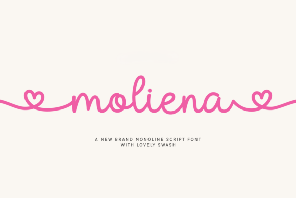 Moliena: Crafting Charm with a Monoline Script Font