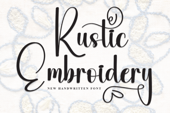 Rustic Embroidery: A Modern Script Font for Creative Branding