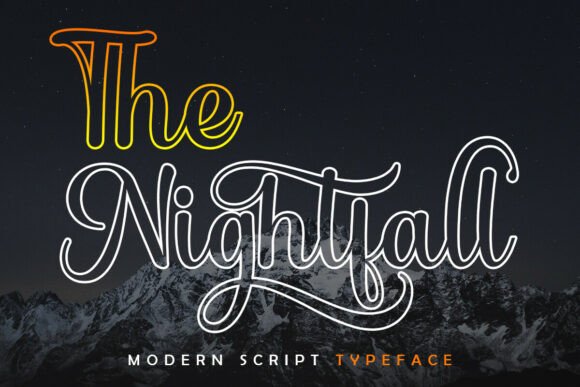 The Nightfall Outline: A Vintage Script for Modern Branding